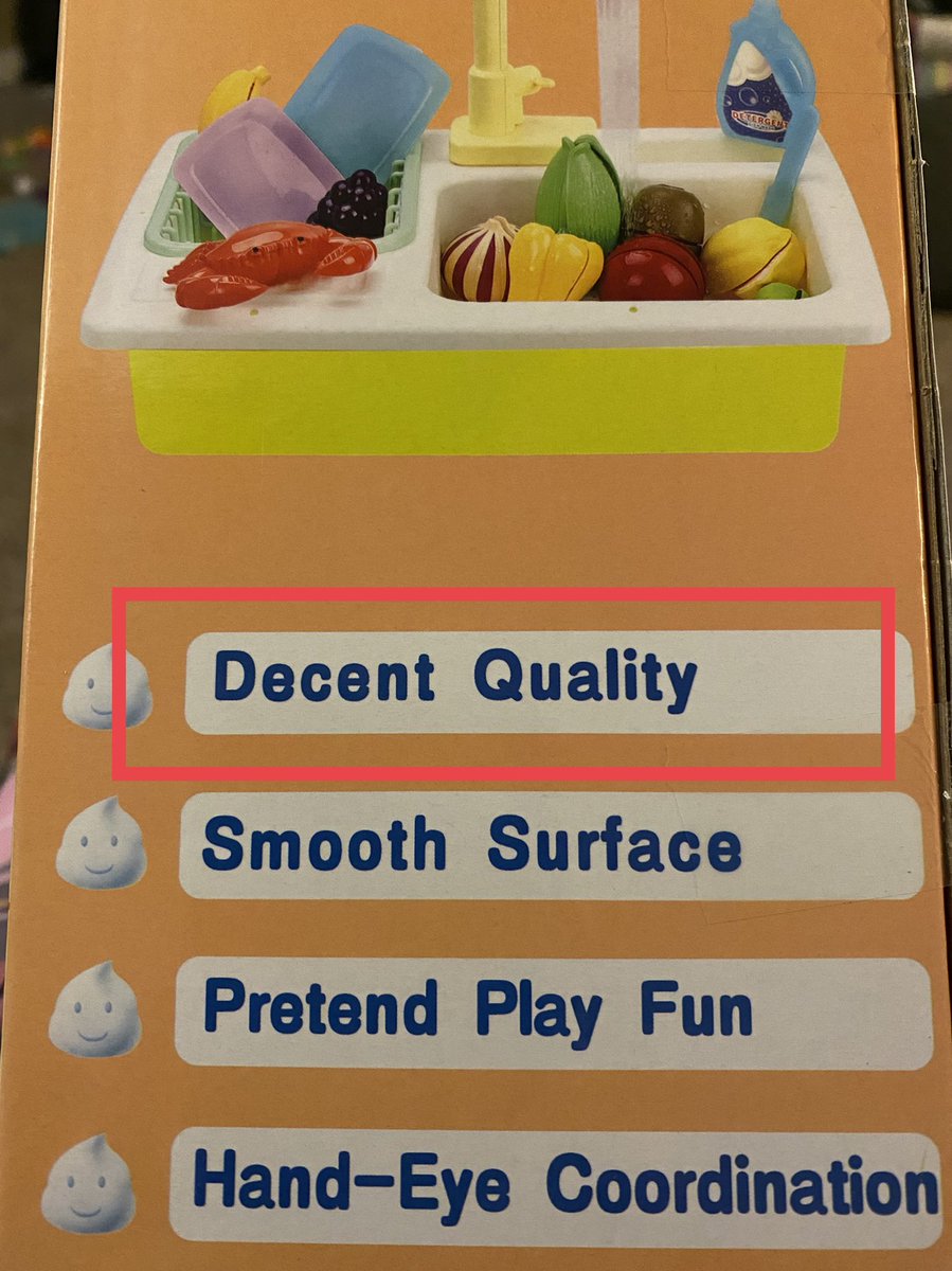 DinaBthinks's tweet photo. Decent quality?  I would have seriously questioned the marketing for this kids toy 4 years ago but decency is a real high bar coming out of 2020. https://t.co/FMKVs4J2v9