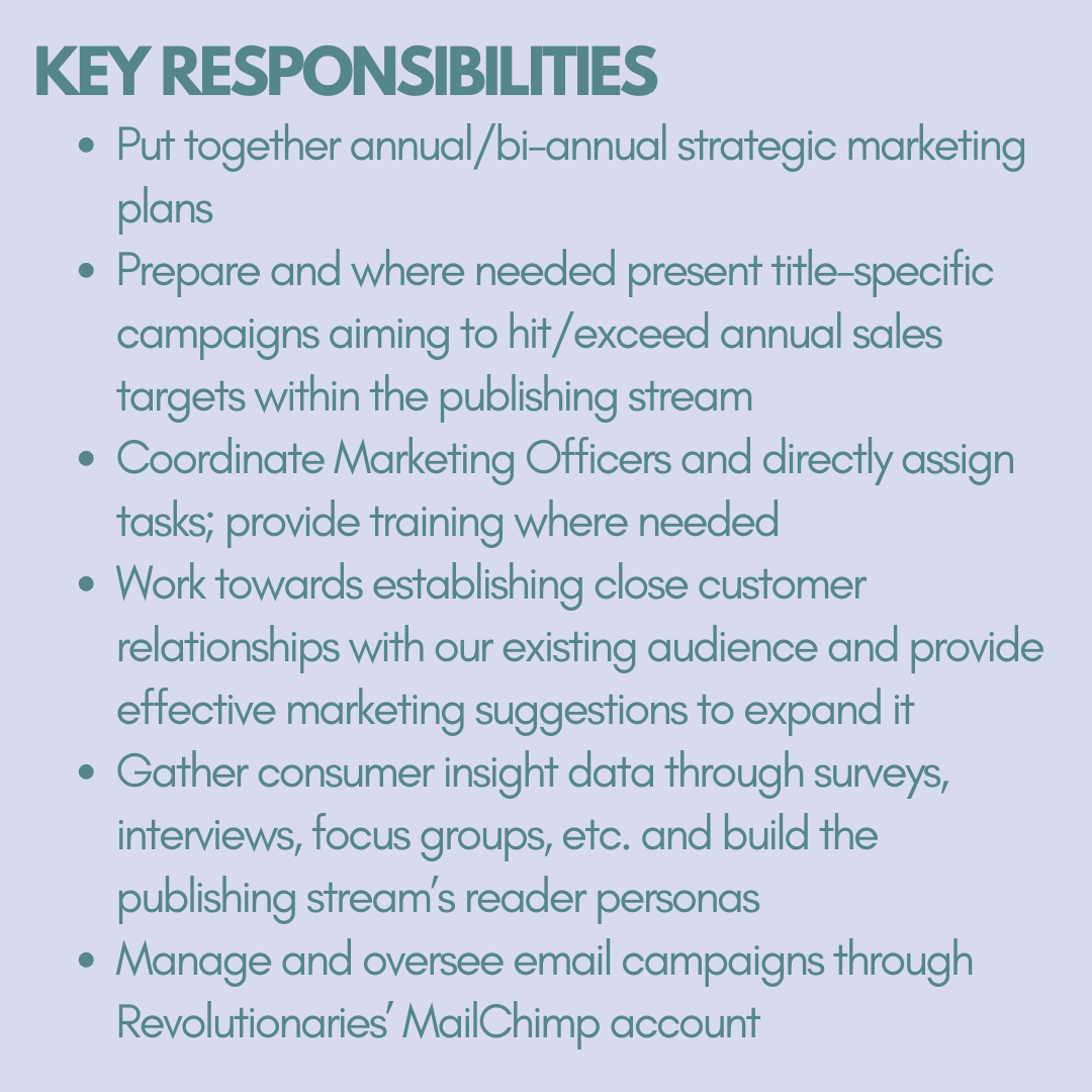 revolt_twt's tweet photo. NOW RECRUITING
@moonrise_lit Marketing Manager 

Seeking an enthusiastic individual with a background/education in marketing + interests in poetry and artistic prose.

See https://t.co/bgXyur4olZ for more information on the position and how to apply. #JoinRevolt https://t.co/xEHfJ6nfRF