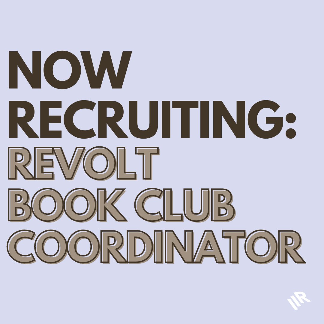 revolt_twt's tweet photo. NOW RECRUITING
Revolt Book Club Coordinator

Seeking an enthusiastic book lover with strong communication and community-building skills to facilitate book club discussions.

See https://t.co/AIOvTzyJPz for more information on the position and how to apply. #JoinRevolt https://t.co/BLxOBe6PhE