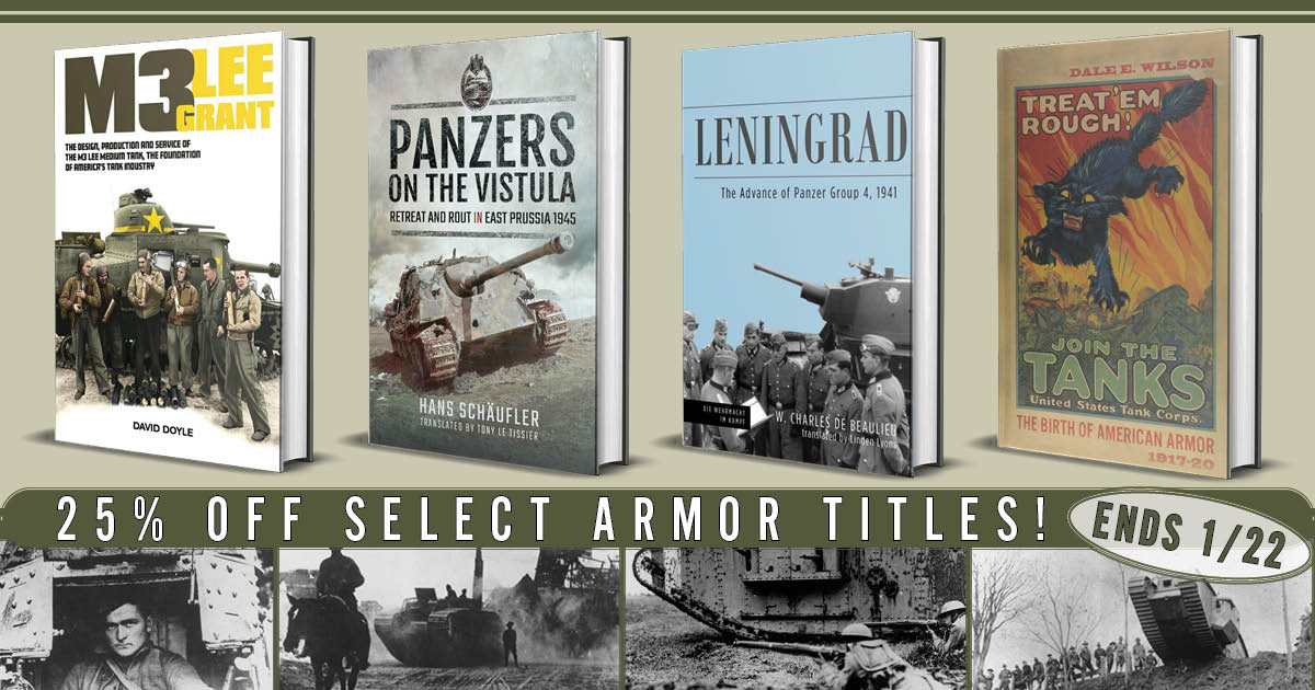 casematepub's tweet photo. You still have time to get 25% off select tank books! Sale ends on January 22nd. 
https://t.co/oSkwG6c4Zk

#ArmorModeling https://t.co/eoDxkby0df