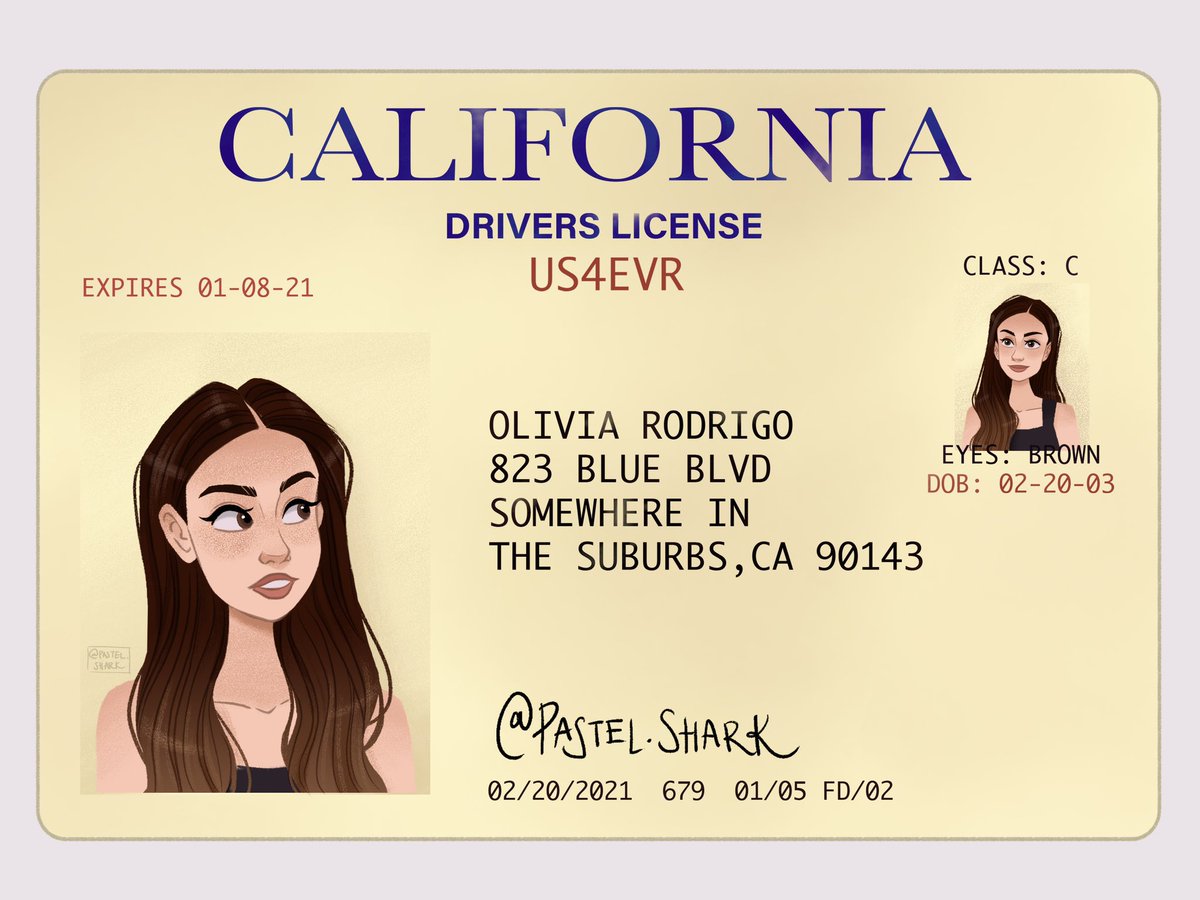 pastelshark_'s tweet photo. some fanart for #driverslicense by @Olivia_Rodrigo!! i’ve had this song on repeat since the moment it was released 😭 https://t.co/IkmRiiInpY