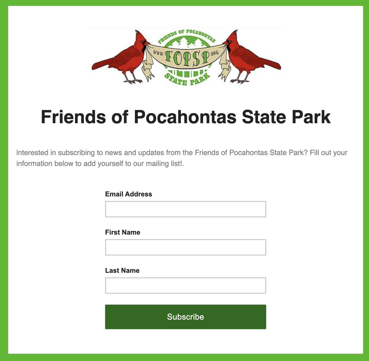 Friends of Pocahontas State Park tweet media