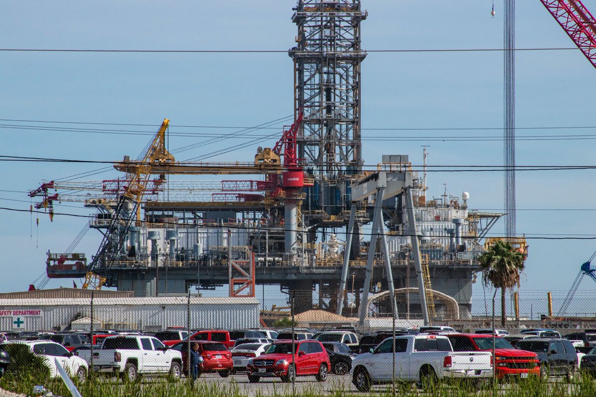 Here's a shot from another angle. Looks like this rig is/was ENSCO 8500 in its previous life.  @NASASpaceflight