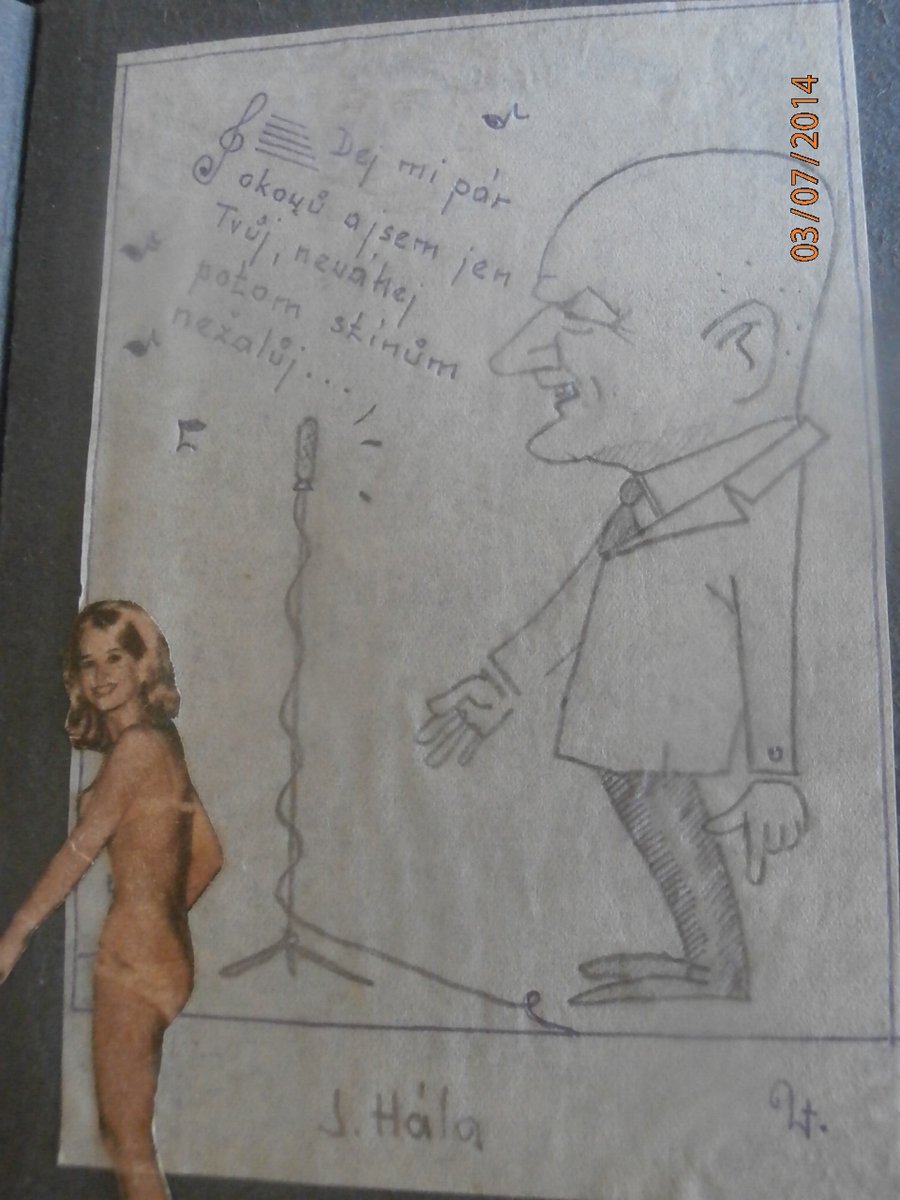 ErnestVaclav's tweet photo. Karel Hála -moje kresba někdy z přelomu 60. a 70. let, řekl bych :) . #báseň #poezie #slova #myslenka #karikatury #karikatura #kresba #kresby #báseň #kresbyvdusi #poezie #kresba #slovo #mem #czechmem #dvaja #onás #poezie #malba #tvorba #koláž https://t.co/idtlp8JIBr
