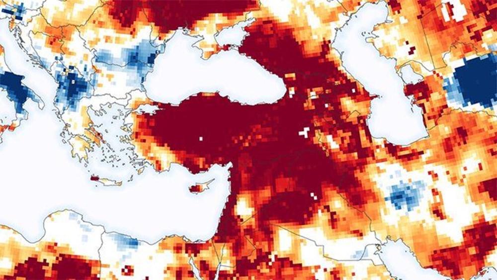 NASA’dan Türkiye paylaşımı Kuraklık uyarısı

NASA, Türkiye'nin yer altı su rezervlerini gösteren bir harita yayınladı. Resmi sitede yer alan bilgiye göre, Türkiye'deki yer altı suları ortalama seviyenin altında.