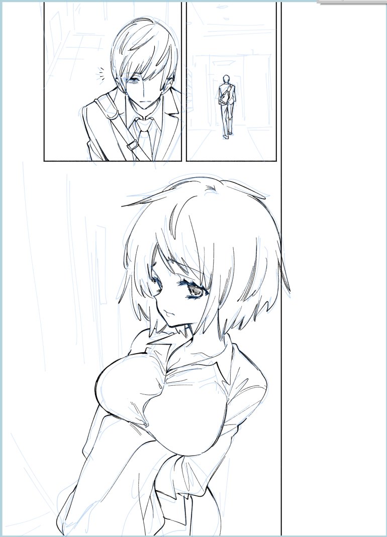 マシュマロの続きですが・・・私の絵の描き方って
ラフ(ネーム)→下描き→ペン
こんな感じで一発目のラフからすでにイメージ固まっちゃってて、大体下描きがほぼそのまんま仕上がりになるんですよね。
沢山の下描き線から最適の線を選んでゆく方法もありますし、スタイルは人それぞれかと思います。