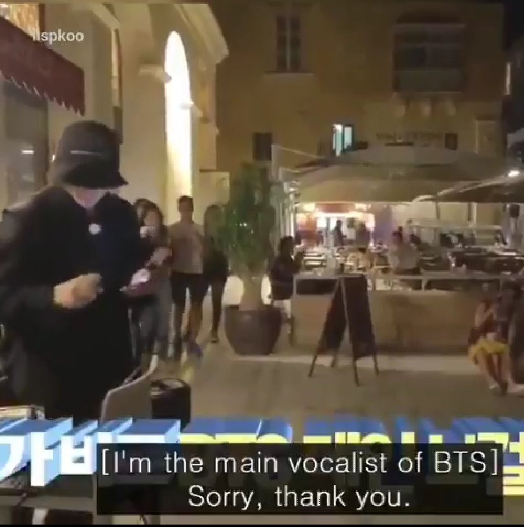(when Jungkook busking in bv3)Jin : He’s different. The MAIN VOCALIST of BTS is different.