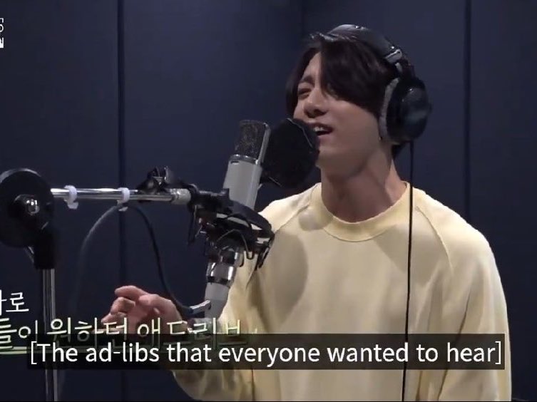 in the soop to Jungkook:• We can always count on Jeon Jungkook• The guide recording that Jungkook recorded• The adlibs that everyone wanted to hear• The Main Vocalist is getting soulful outside