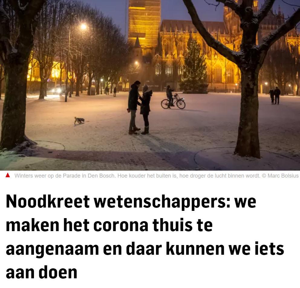 Met de juiste mate van luchtvochtigheid binnenshuis voer je een soort avondklok in voor zwevende virusdeeltjes.
Ook Nederlandse wetenschappers bepleiten dat!
mdhnd.nl/35SRQ58