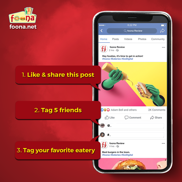 foonaReview's tweet photo. Your favorite food place &amp; friends, together are the best combination on earth!
Let them know in the comments below:
1. Like &amp; share this post
2. Tag your 5 friends
3. Tag your favorite eatery 
#foona https://t.co/zDs7gyh01m