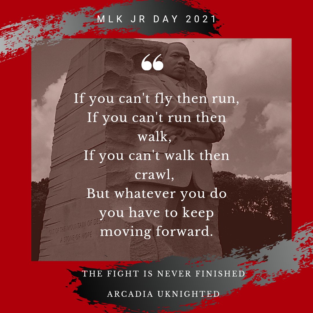 Don't just stand for justice, fight for it...that's what Knights do. For our friends, our foes, our community. #uknighted <a href="/Arcadia_Knights/">Arcadia Knights</a> #MLKDay
