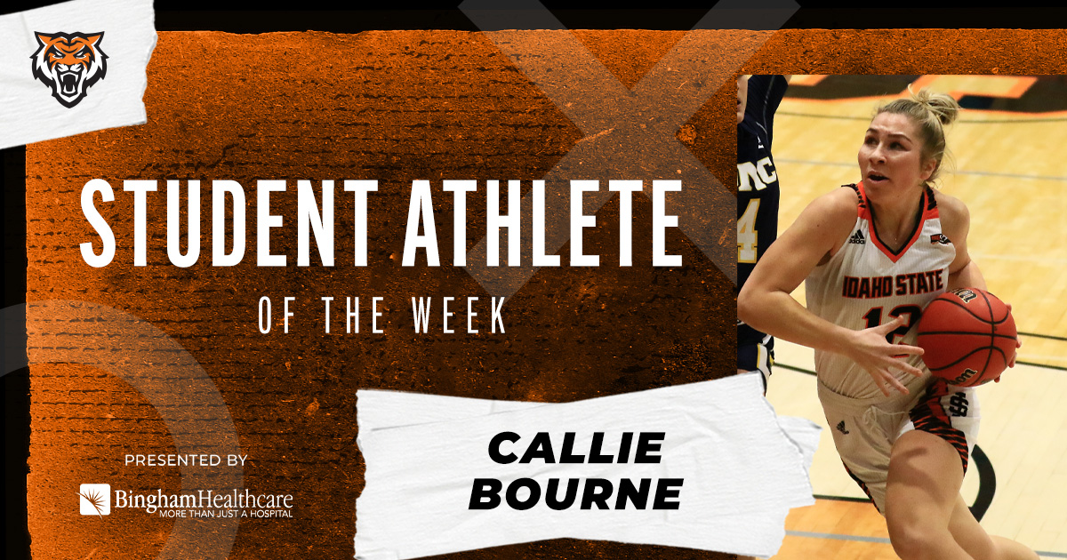 ISUBengals's tweet photo. Our newest Bingham Healthcare Student Athlete of the Week is @HeartofaBengal's very own @calliebournee! With averages of 15 points, 9 rebounds and 2 steals per game, she is a primary reason that our WBB team remains undefeated in @BigSkyWBB play. Keep it up, Callie!
#ROARTogether https://t.co/GsSAhkfe4r