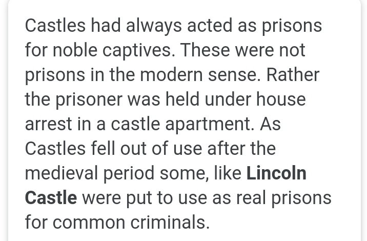  Did you know?Castles had always acted as prisons for noble captives.