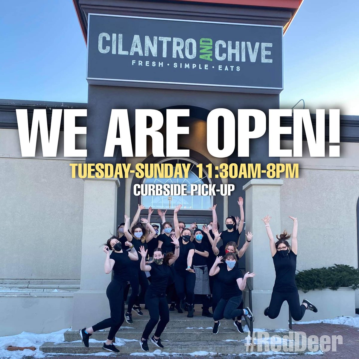 cilantro_chive's tweet photo. 🎊🎉💥 WE ARE OPEN!💥🎉🎊

Now also serving #REDDEER📍for Curbside Pick-up 📢 TUES to SUN : 11:30AM-8PM

Download our APP📱on iPhone or Android or visit https://t.co/ibWdLCgBui

#HECKYEAH let's do this! 🙌
 
Hoping we can also one day soon, get to safely serve you in person ❤️ https://t.co/ehQ3p3yrf4