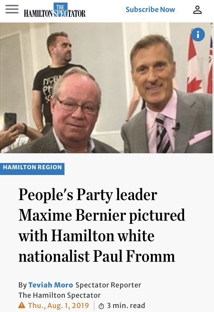 It made the news when Bernier took a photo with Fromm. Yet nobody knows who he is?