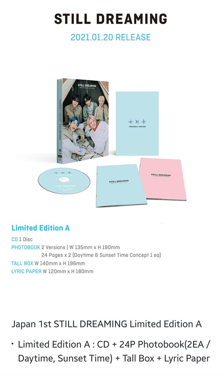 HAULmeoniPh's tweet photo. #HAULmeoniPH_GO 

#TXT 1st Japan Album STILL DREAMING 

50% DP to secure
LE A: 2,850
LE B: 2,850
Standard: 1,850

80% DP to secure
Set: 6,950

DOO:
Jan 19 w/ POB
Until sold out w/o POB

DOP: Feb 15 2021
NORMAL ETA (4-5 weeks)
Order Form: https://t.co/M1pr4kqevg
#lfs #wtb #txt_GO https://t.co/sxUYzgthyy