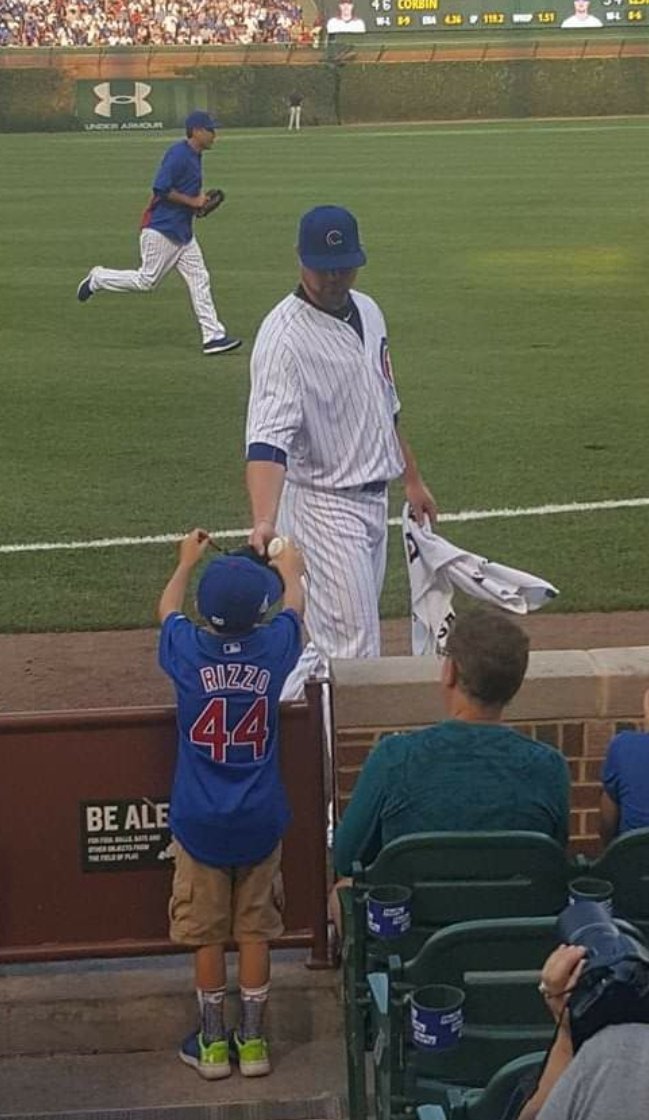 Thank you <a href="/JLester34/">Jon Lester</a> for the great memories!! Especially this one with my son!!