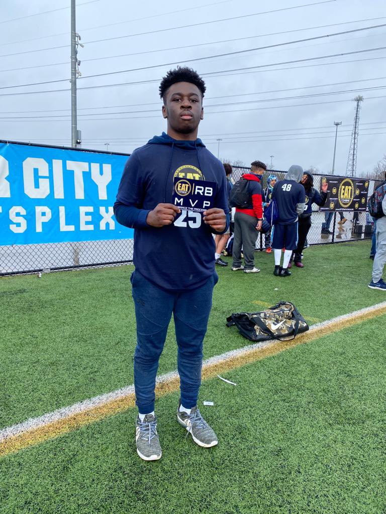Had a lot of fun this weekend at @eatsperformance @TereyHackney Winning RB mvp at the combine <a href="/RealChadRicardo/">Chad Ricardo</a> <a href="/da_real_Smitty/">Terrell Smith</a> <a href="/ScottieMo_Coach/">Scottie Montgomery</a> <a href="/Coach_Yurcich/">Michael Yurcich</a> <a href="/MarylandVarsity/">Maryland Varsity</a> <a href="/VA2VARecruiting/">Virginia to Virginia</a> <a href="/CoachPop_Cooney/">Pop Cooney</a>