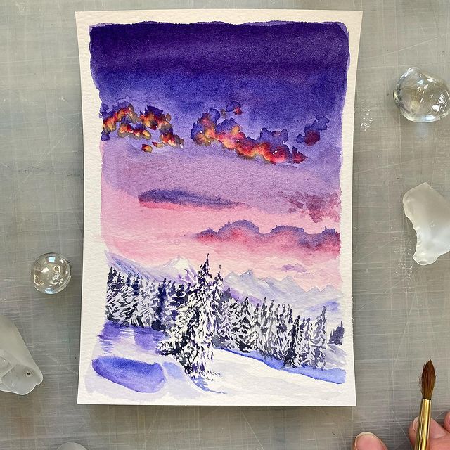 “If winter comes, can spring be far behind?”
― Percy Bysshe Shelley, Ode to the West Wind

Made with: Shuttle Art Half pans watercolor set
amzn.to/35SQmYO
Art by: annekosteckidesign

#watercolor #shuttleart #natureart #watercolorart