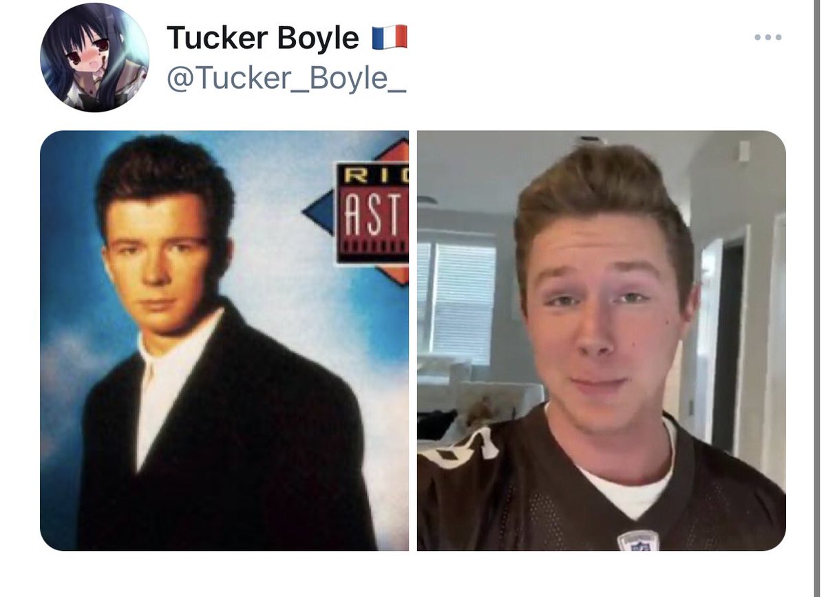 Matt Tifft (@matt_tifft) on Twitter photo I keep getting told I look like <a href="/rickastley/">Rick Astley</a>. 5000 RTs and I’ll recreate the music video #youknowtherules I keep getting told I look like <a href="/rickastley/">Rick Astley</a>. 5000 RTs and I’ll recreate the music video #youknowtherules