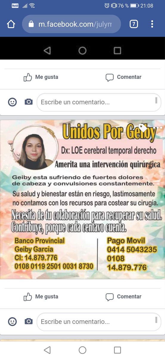 JULYMARC's tweet photo. Ayuda a llegar a la meta y que mi amiga continúe su vida tu pequeño grano de arena es importante https://t.co/Zv9rPS7Gzq