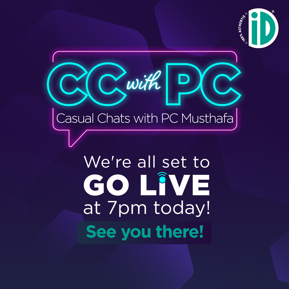 Session 1 of our online chat show #CCwithPC happening today at 7pm! An enthusiastic host, a legendary guest & a full-house audience - it's all ready & we're all excited to see you there!

#virtualmeet #virtuallearning #learnings #leaders #industryleaders