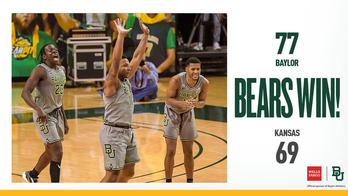 BaylorMBB's tweet photo. 𝗧𝗵𝗶𝘀 𝗶𝘀 𝗵𝗼𝘄 𝘄𝗲 𝗱𝗼 𝗶𝘁 🎶

Presented by Wells Fargo

#SicEm 🐻 | #TimeIsNow 🏀 https://t.co/FTHH6fadNl
