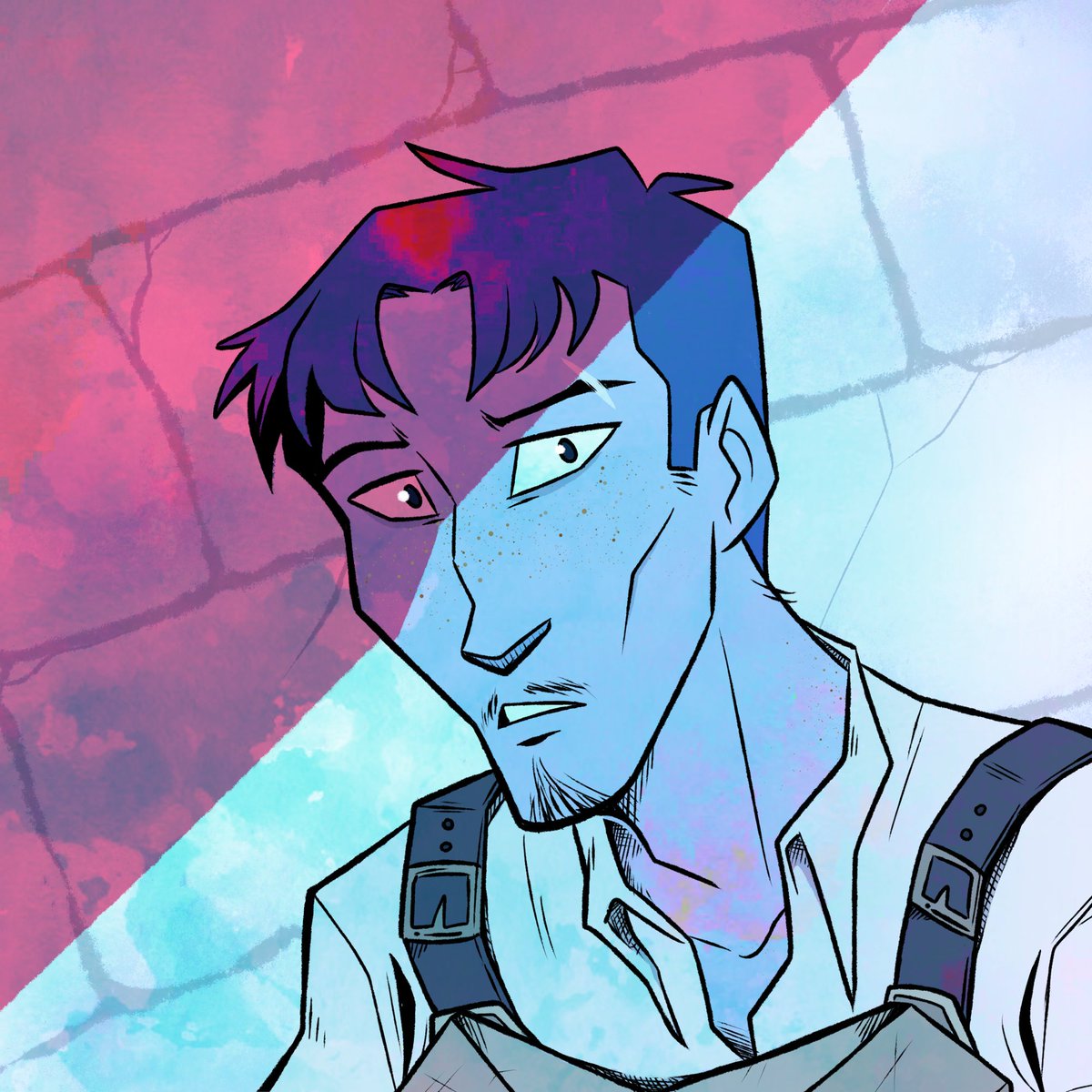 I was working on this last year for a playlist cover but stopped vibing with it after awhile... I don't think I'm revisiting this WIP but I did like how Wash looks so thought I'd still post.