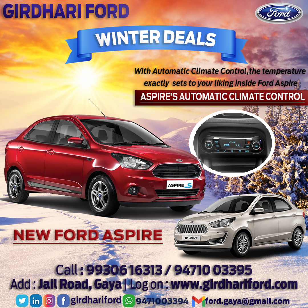 girdhariford's tweet photo. #FordAspire
#WinterDeals

With #AutoControlAC Enjoy the Journey of this #Winter  

#Power Steering
#Power Windows
#ABS
#FullAC
#5Airbags
#5YWarranty
#Auto Climate Control
#FogLamp
#Alloy Wheels
#TouchScreen

#Exchange Offer

Call/WhatsApp : 9471003395/4
https://t.co/clI03JlWq0 https://t.co/zcYthixUlz