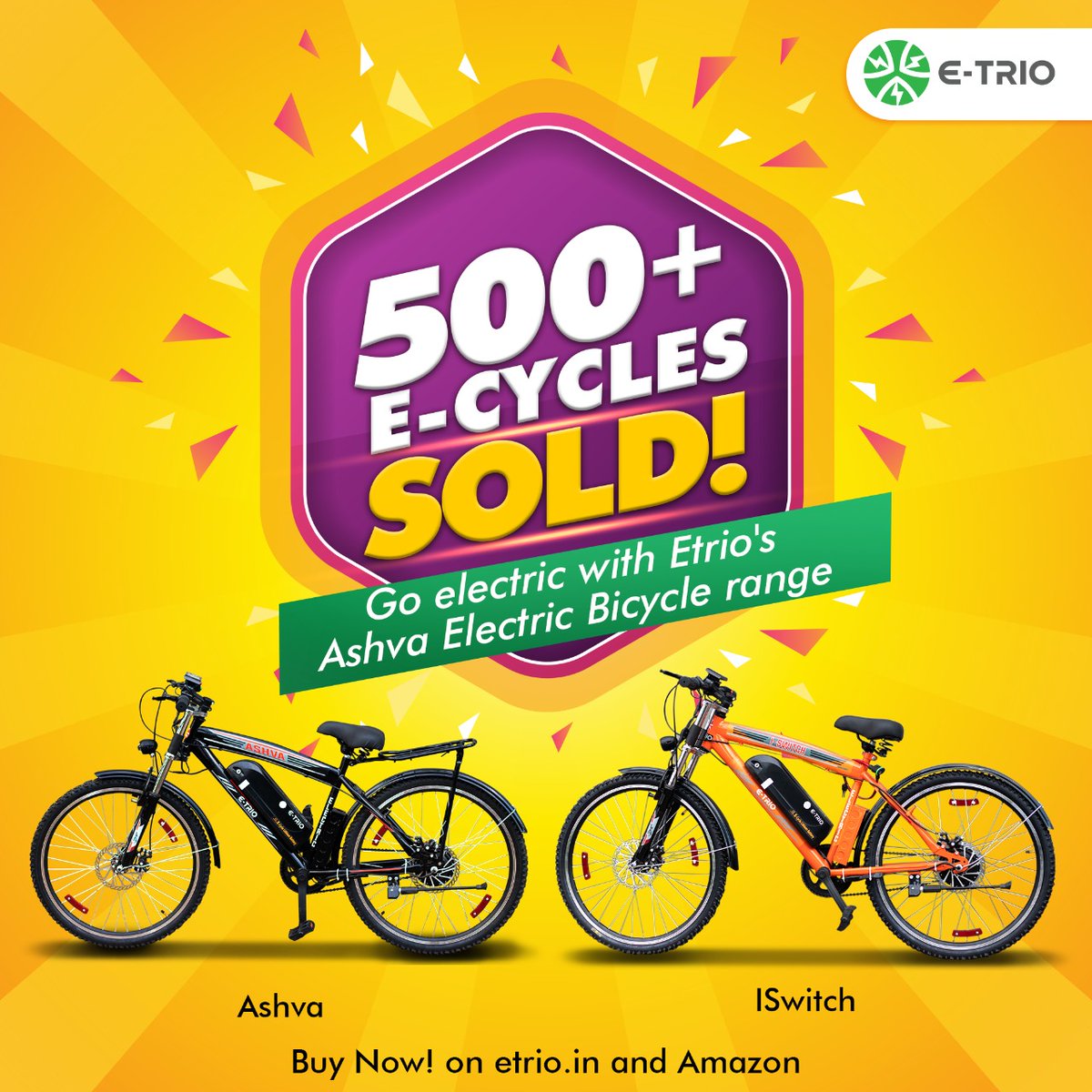 EtrioAutomobile's tweet image. We thank all our customers for going green with us! 500+ people chose our electric cycles to go green! So when are you?

Buy Now-etrio.in/products.html

#Smartcycle #ISwitch #maketheswitch #ebike #electricbike #ecycle #effortless #smart #EVforAll #Ridemoresavemore #creators