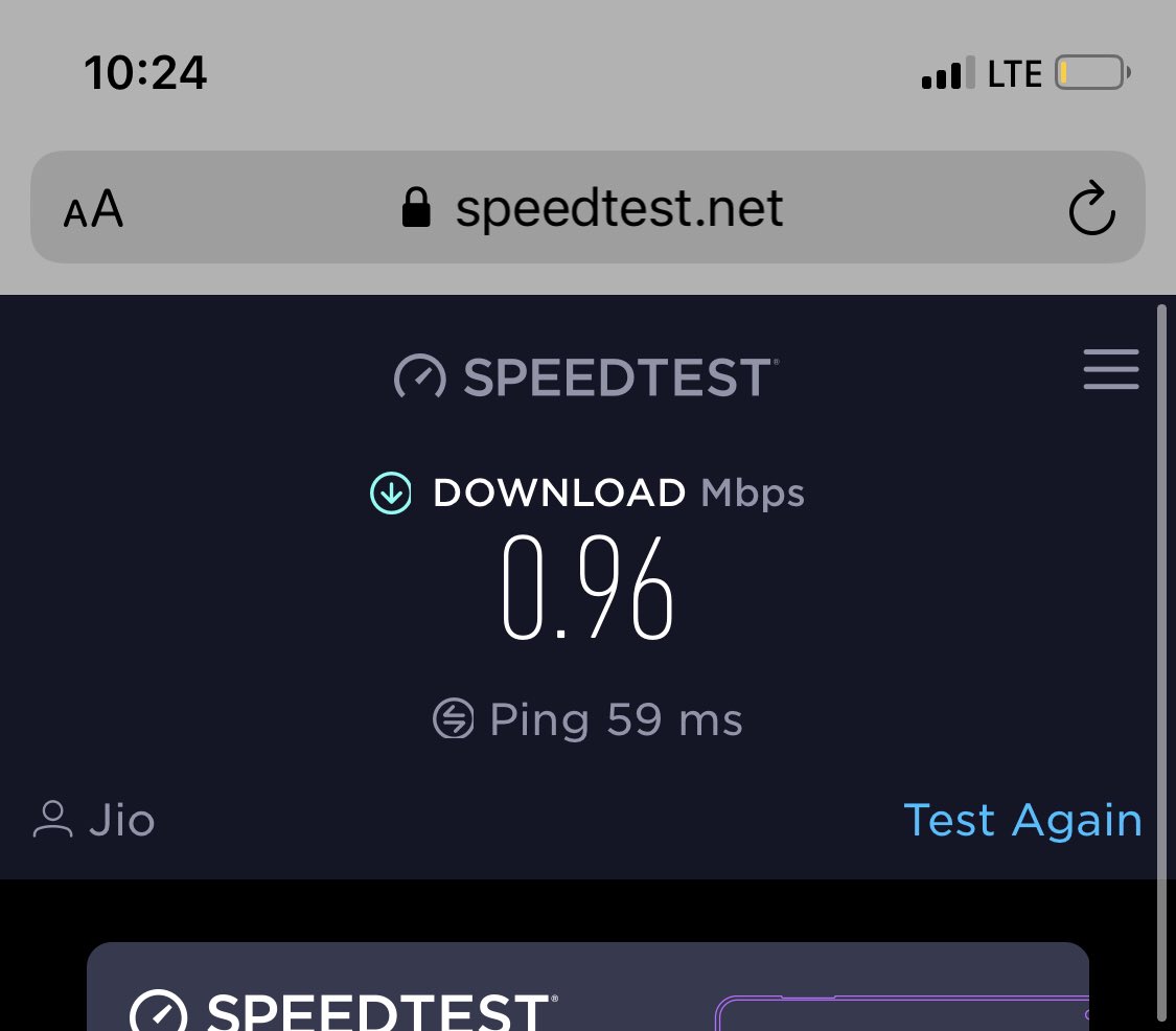 PoojaVbaranwal's tweet photo. Meanwhile #4G #speed in India’s ruler area.. @reliancejio #Jeete raho 🙏🏻 @_DigitalIndia @GoI_MeitY https://t.co/ei72prQQLA