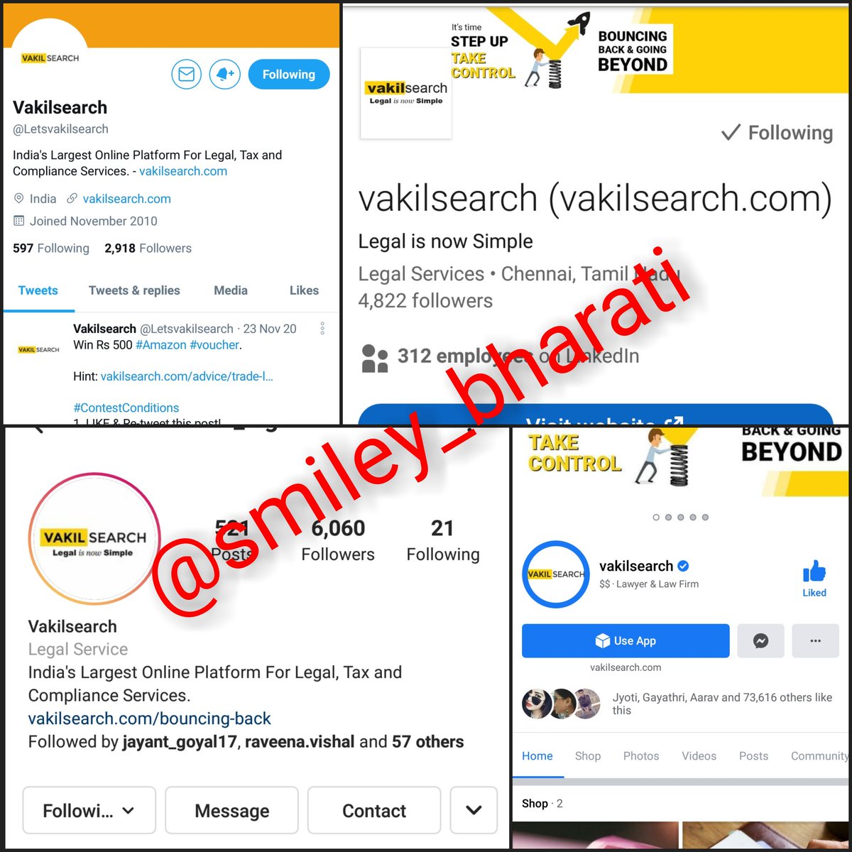 Smiley_Bharati's tweet photo. @Letsvakilsearch A. 12 Lakhs

#Vakilsearch #FssaiContest #MondayMotivation
@Letsvakilsearch
 
Join
@meenaxi76424612 @Lokesh_jhaa @amiDayalOjha @Mr_YashG @Jyoti14300 @TWasimReigo7 @iAka5hRiego_ @avii4ever @Dazzlingcutie1 @GoldQueenie4 https://t.co/nMaIH6z71j