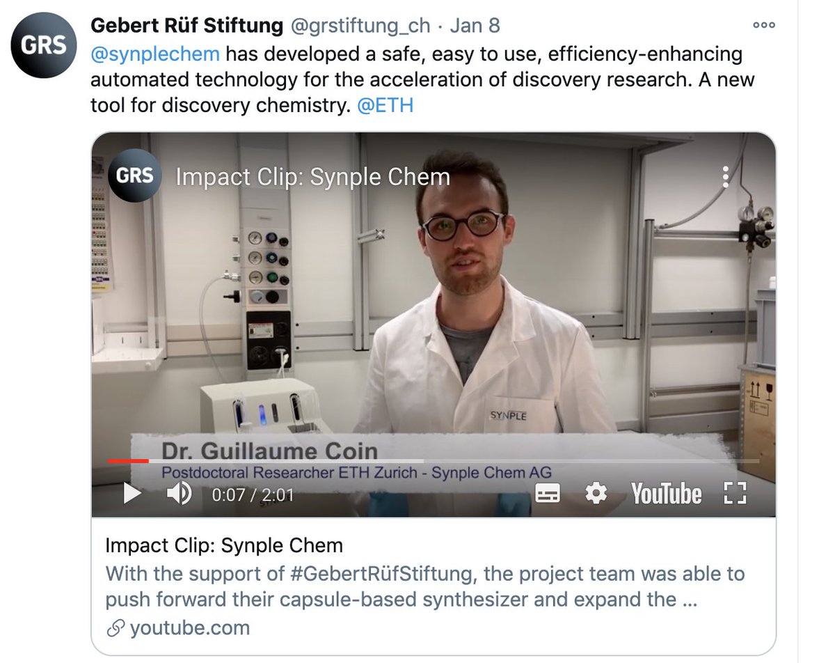 synplechem's tweet photo. Our deoxyfluorination cartridges, which are being used by customers today, were made possible thanks to funding from the Gebert Rüf Stiftung. We are immensely grateful for their support! 
https://t.co/pXLpjCU1ee
https://t.co/JpgNrU7aSn
#grstiftung_ch #fluorination #synplechem https://t.co/G1bnw4AdZh