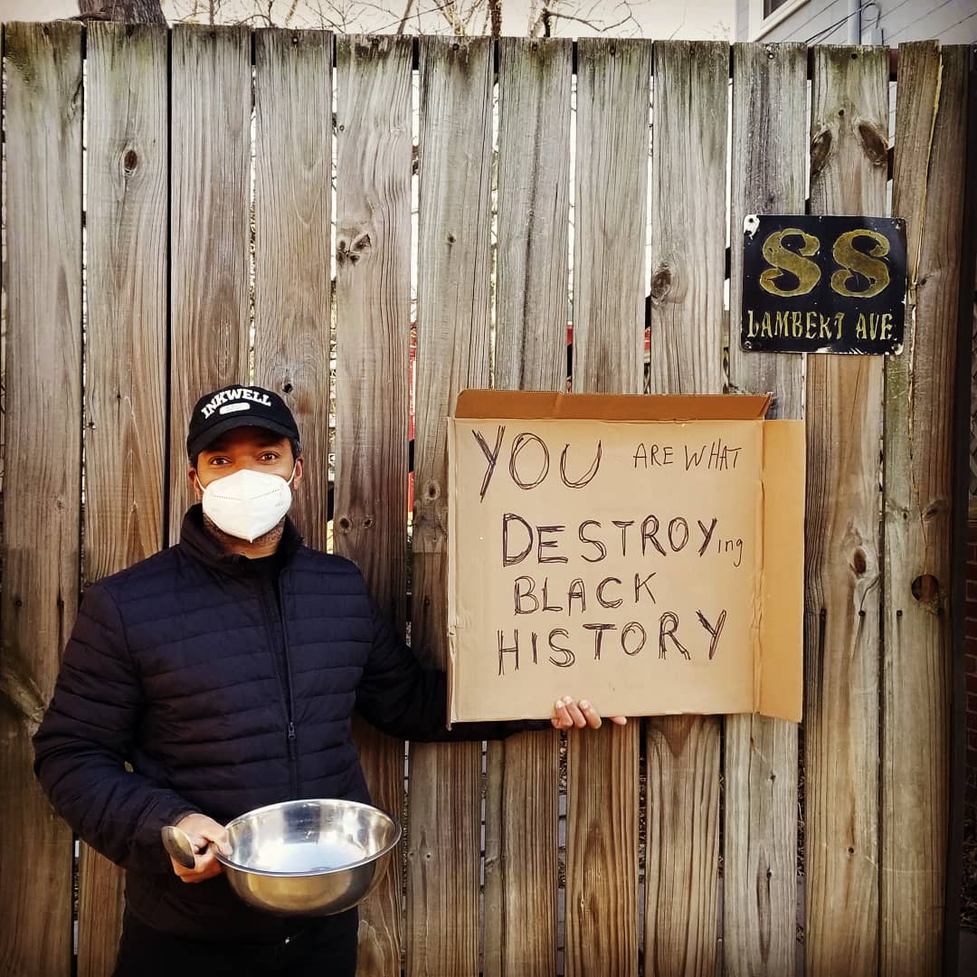 On MLK Day demolition began @ 88 Lambert Ave. Roxbury. The property under preservation study by BLC where Henry Hampton creator of the Eyes on the Prize lived and worked. Protests tomorrow 7am Stop the destruction of Black history in Boston #bospoli <a href="/marty_walsh/">Mayor Marty Walsh</a>