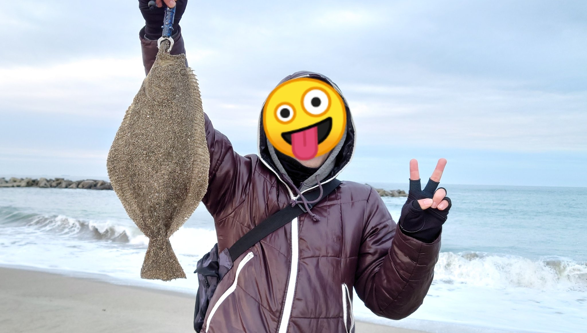 剣太郎 ヒラメ釣れた 仙台サーフ 宮城サーフ ヒラメ