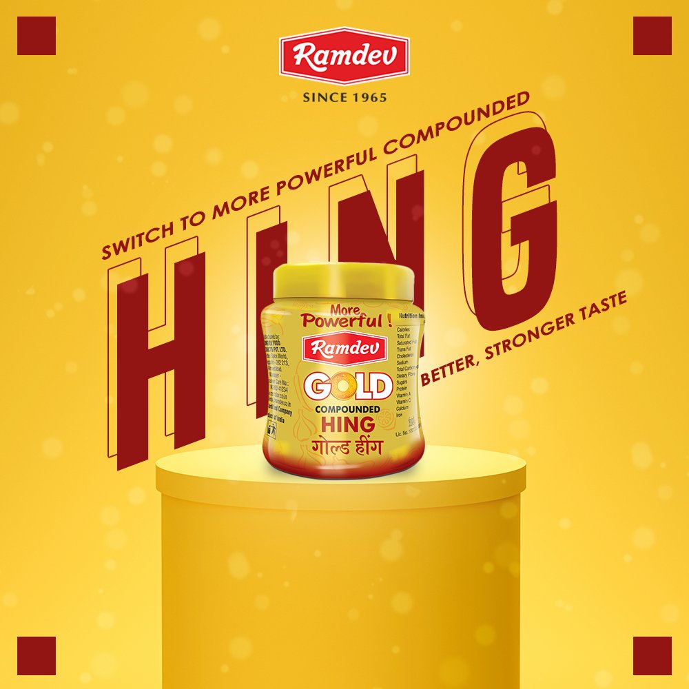 Ramdev_Food's tweet photo. If you love the aroma of a stronger Hing, choose our compounded Gold Hing. Try now https://t.co/Xn7O4gUEf1
#Compounded #GoldHing #Asafoetida #HingPowder #RamdevMasala https://t.co/1IDIZJv7yw