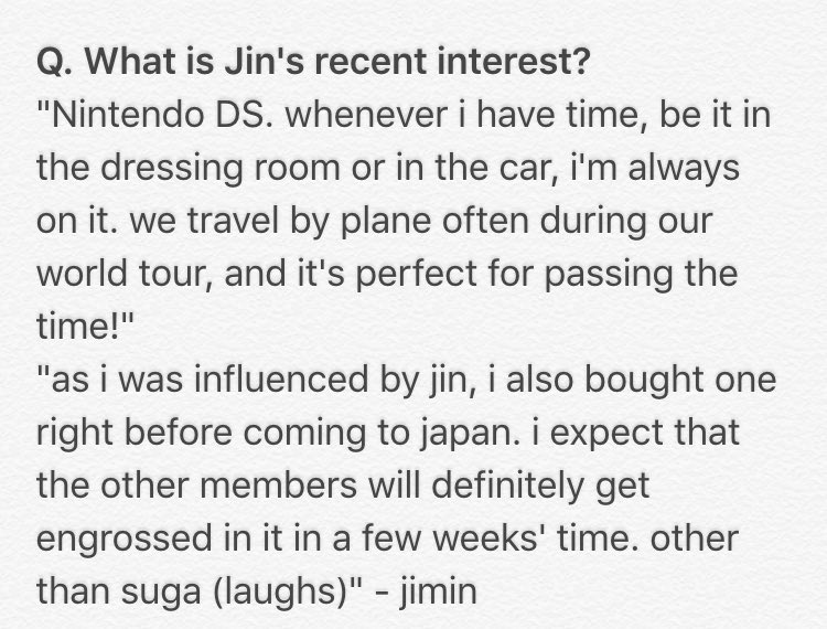 When Jimin said Jin is the trendsetter of the group and they all eventually get into whatever he is into. Just another manifestation that he naturally influences people around him without even trying to...
