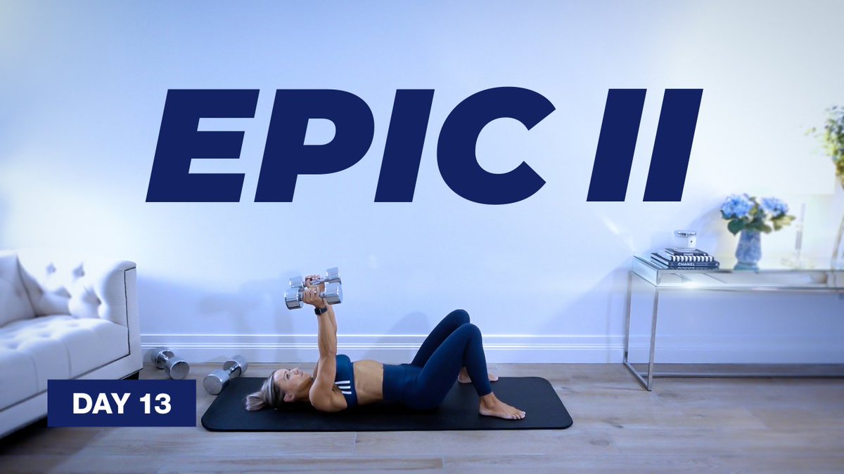 Day 13 of EPIC... Complete chest and tricep session to completely challenge your arms, shoulders, chest and core strength! Workout now live on YouTube: youtu.be/jAGzqm6bw_Y

#chestandtris #upperbodyworkout #chestpress #triceps #stronger #carolinegirvan #epicprogram #epic2