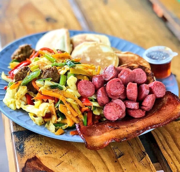 PancakeHubNG's tweet photo. Why not start your day right? Build your breakfast Tuesdayπ
#breakfastexperience #pancalehub #pancakes #veggies #bacon #sausages #eggs #sides #yummy #pancakesinlagos #pancakelovers https://t.co/lImWJ8WPt9