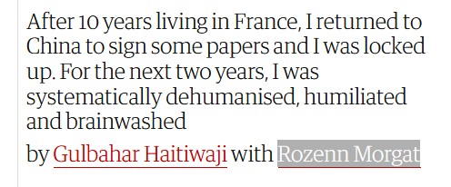 One last note - the co-author Rozenn Morgat is with Liberation, a French org that has spent a lot of ink defending Adrian Zenz. More context here:  https://twitter.com/RodericDay/status/1351375298688901120