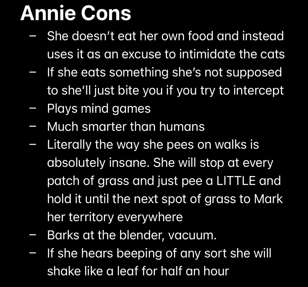 The cons for each lmaooo