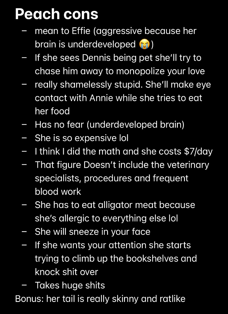 The cons for each lmaooo