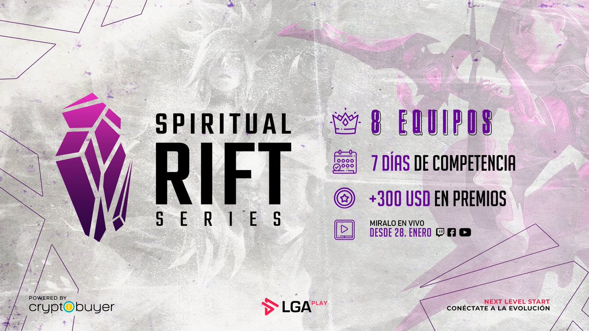 ¡Bienvenidos a la SRS!

El 28 de enero comienza nuestra primera competencia de League of Legends... 

💠8 equipos
💠7 días de competencia
💠1 ganador

¡Síguenos en Twitch.tv/LGAPlayTV para no perderte ninguna novedad!

Patrocina: <a href="/cryptobuyer/">Cryptobuyer</a>

#SRS #LeagueofLegends #LoL