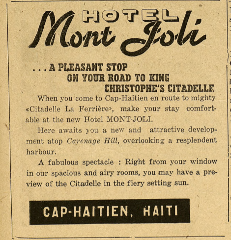 Yup, I'm down a rabbit hole when I start reading Haiti Suns from the 1950s.  @Djounia_SF check out ads for the  #MontJoli from back in the day!