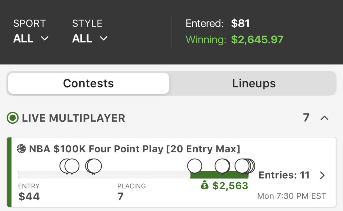 BeDifferentDFS's tweet image. When you go light because you’re busy at lock but still almost hunt one down on nba DraftKings, makes for a fun sweat. Just missed.  Hoping for a .25 stat correction.  🤞