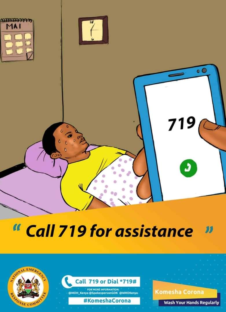 GreenArmyKenya's tweet photo. 🤔 #DYK the #COVID19 symptoms⁉️

🗣️ If you have these #Covid_19 symptoms 👇, #StayHome &amp; 📞719⚠️

➡️Sore throat
➡️Dry cough
➡️ Fever
➡️ Shortness of breath
➡️Fatigue

#AngamizaCorona by learning more on #COVID from .@Amref_Kenya #Covid_19 Info Centre 👉https://t.co/UX04JoDNtS https://t.co/Pj42fIsoLK
