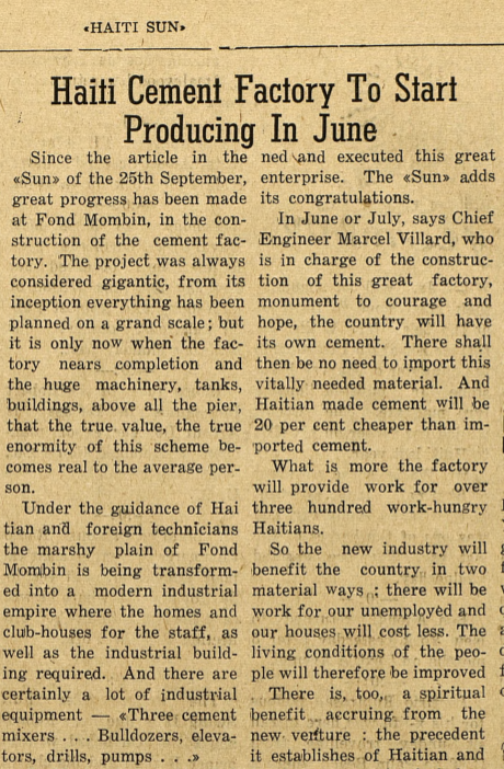 This one's not on Golden Age tourism - this one's special just for  @clairepayton, our resident historian of mid century Haitian cement production! (though you probably already have used the Haiti Sun already)