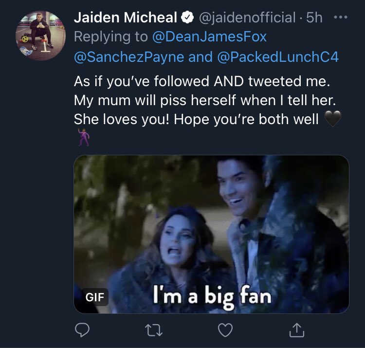 When one tweet makes your day ...... I have a fan - just the one but still. No wait TWO his mum too! #famous #funny #livetv #celebrity #getreal  <a href="/jaidenofficial/">Jaiden Micheal</a> <a href="/StephLunch/">Steph McGovern</a> <a href="/PackedLunchC4/">Steph's Packed Lunch</a>