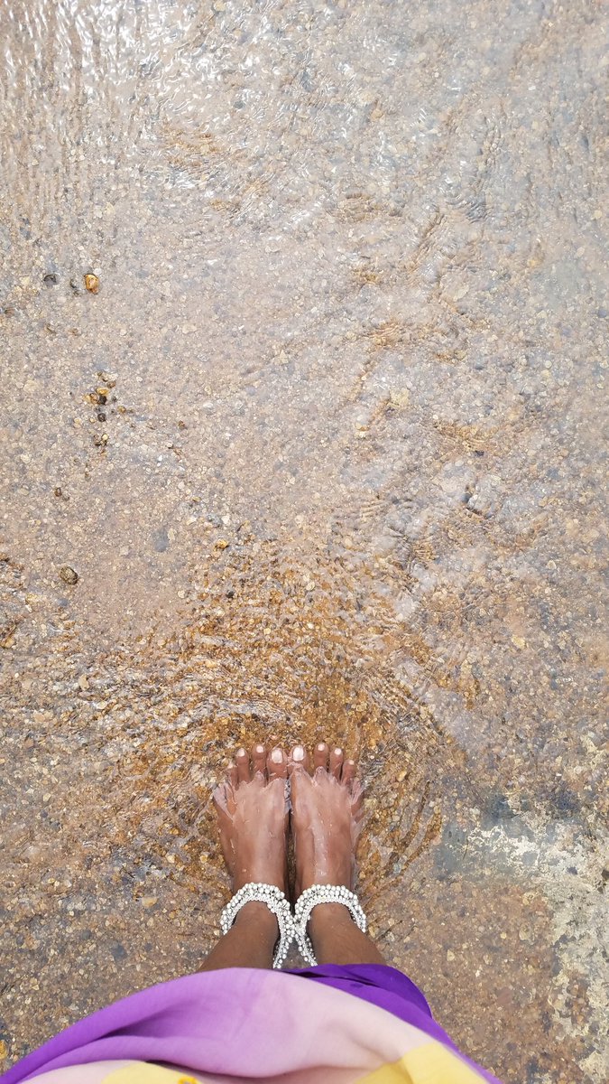 I sat and worked from here 2 days back. It was so peaceful.I am wearing a skirt from my 7th std. 