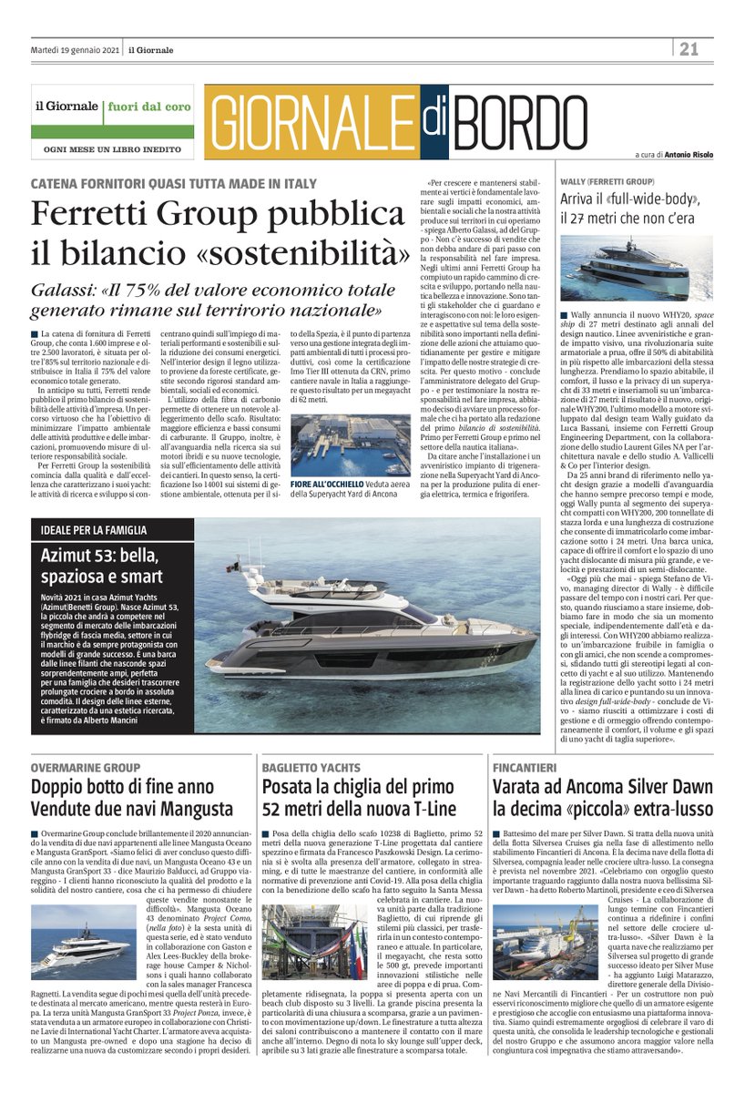 Gentedimare20's tweet photo. L'APPUNTAMENTO CON IL GIORNALE DI BORDO (IL GIORNALE)
#FerrettiGroup #CRNYACHTS #AlbertoGalassi #WallyYachts #AzimutYachts #MangustaYachts #BagliettoYachts #FINCANTIERI #DiegoMicheleDeprati https://t.co/RovTwwQ4gS